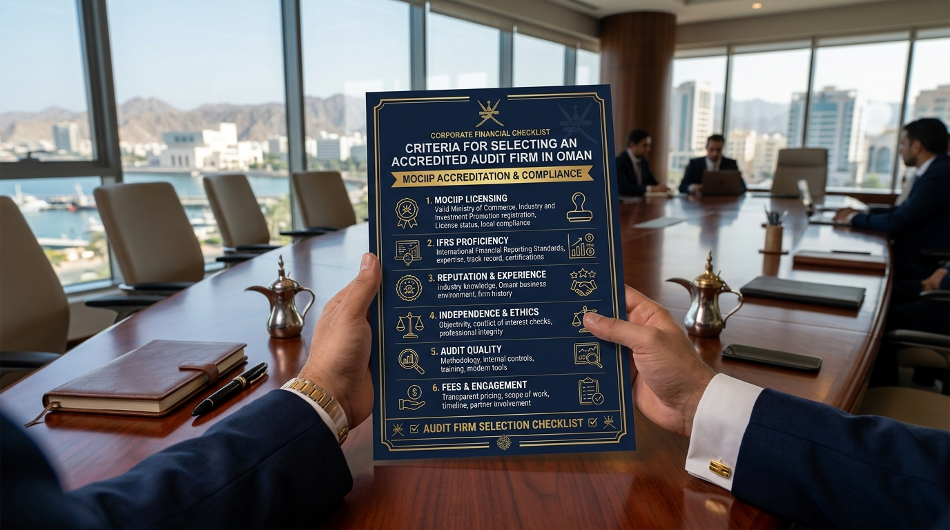 Checklist criteria for evaluating accredited audit firms in Oman
